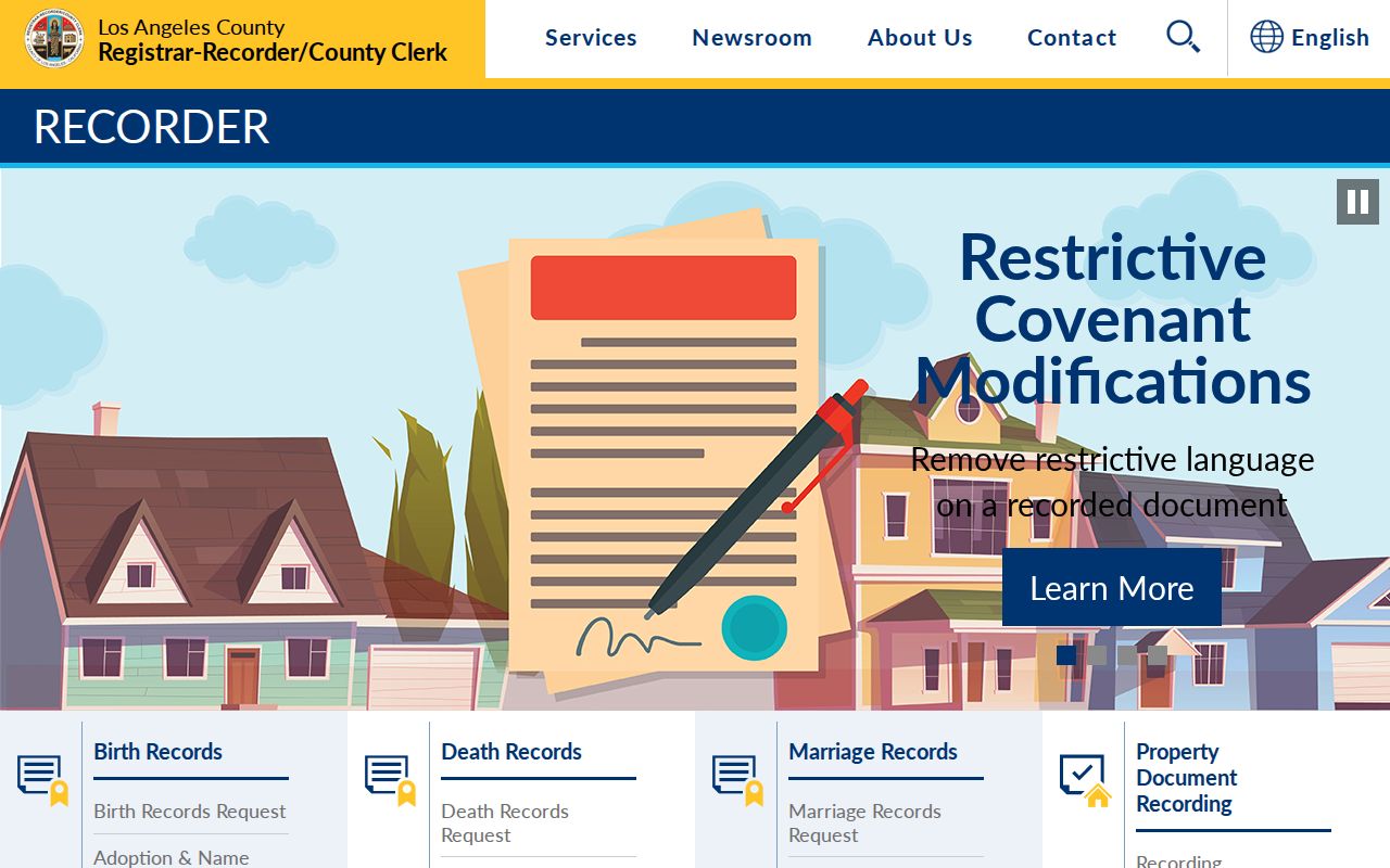 Maywood residents directory county Recorder service hub