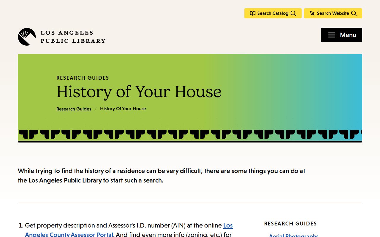 Maywood previous residents Los Angeles house history workflow