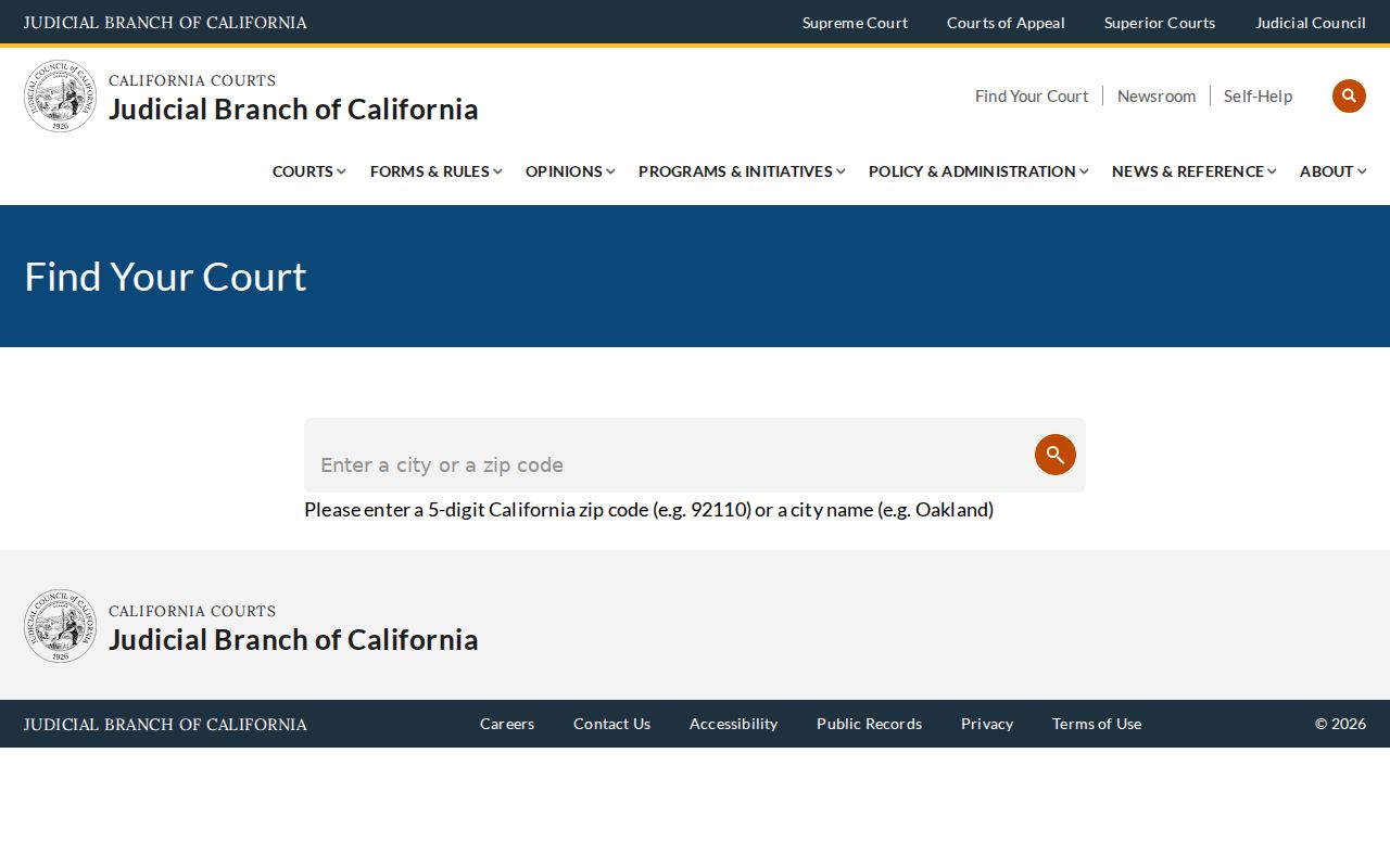 Maywood resident lookup California court location finder