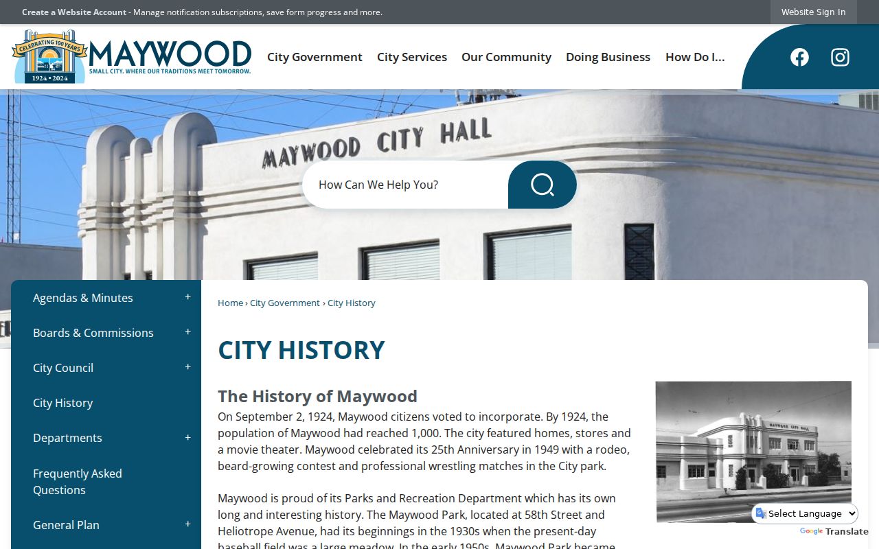 Maywood ZIP code directory city history and geography